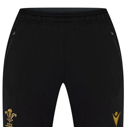 Gold - Side - Wales RU Mens Macron Tracksuit Bottoms