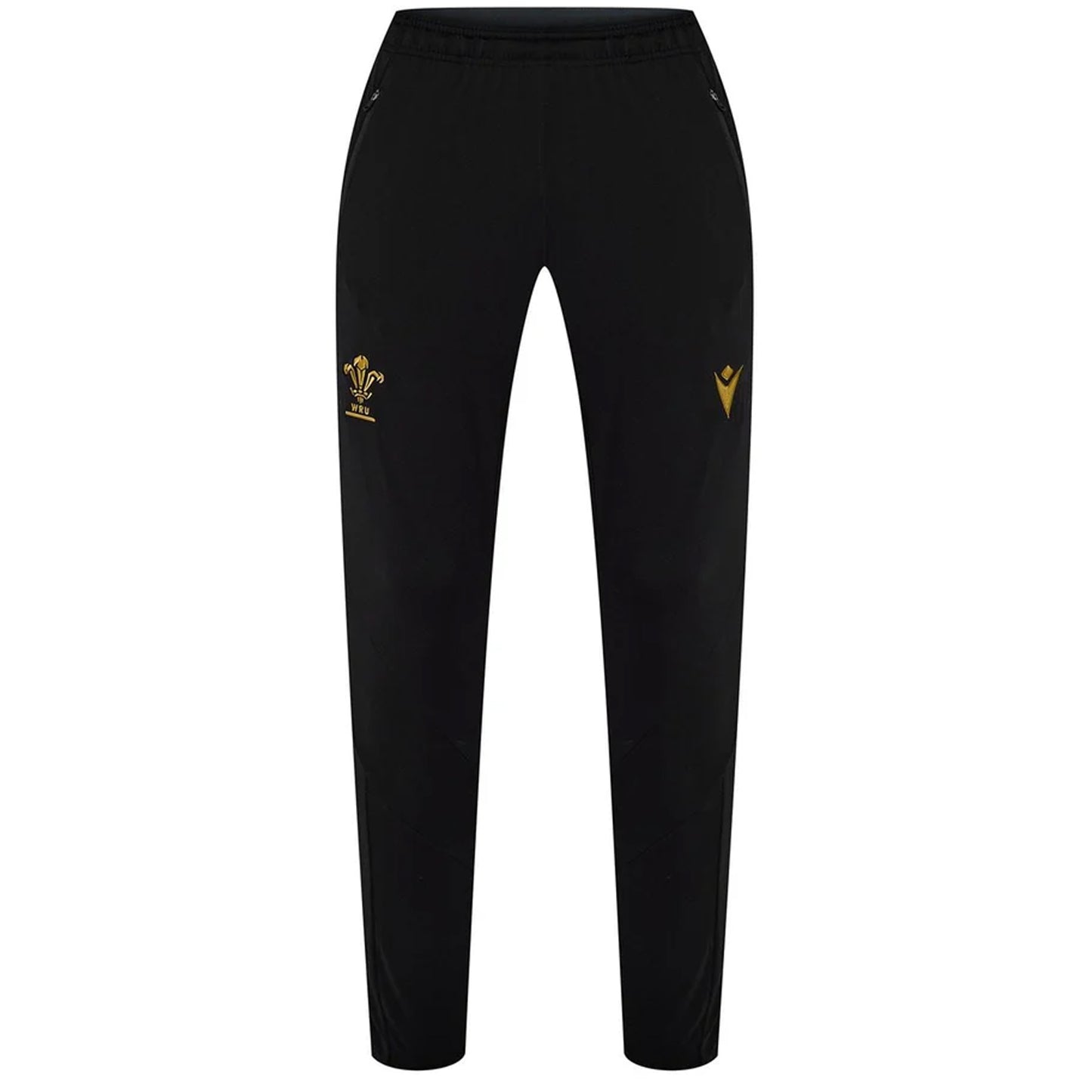 Gold - Front - Wales RU Mens Macron Tracksuit Bottoms