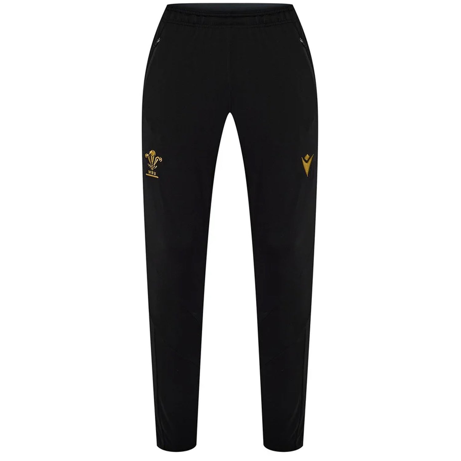 Gold - Front - Wales RU Mens Macron Tracksuit Bottoms