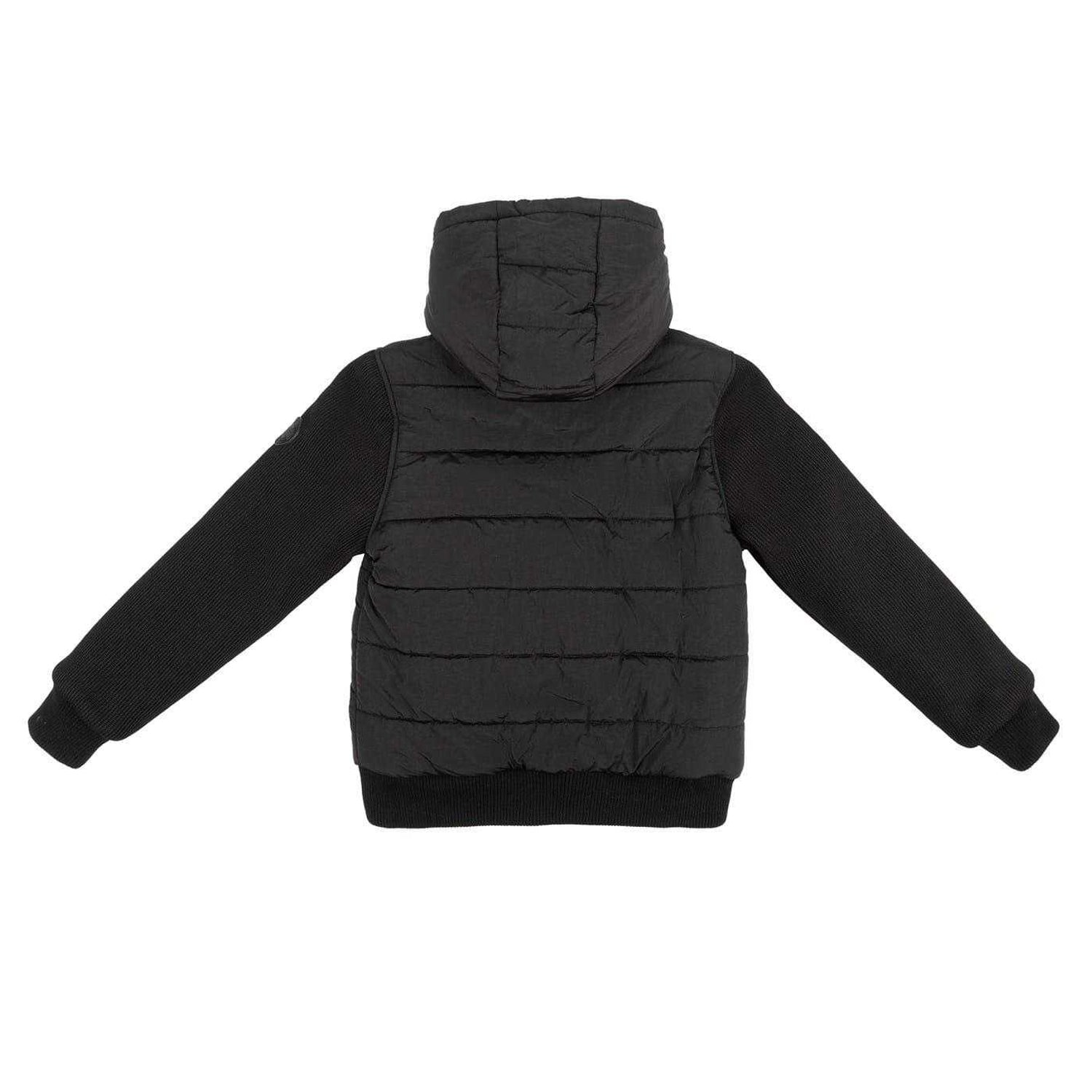 Black - Back - Firetrap Boys Sartorial Quilted Hooded Jacket