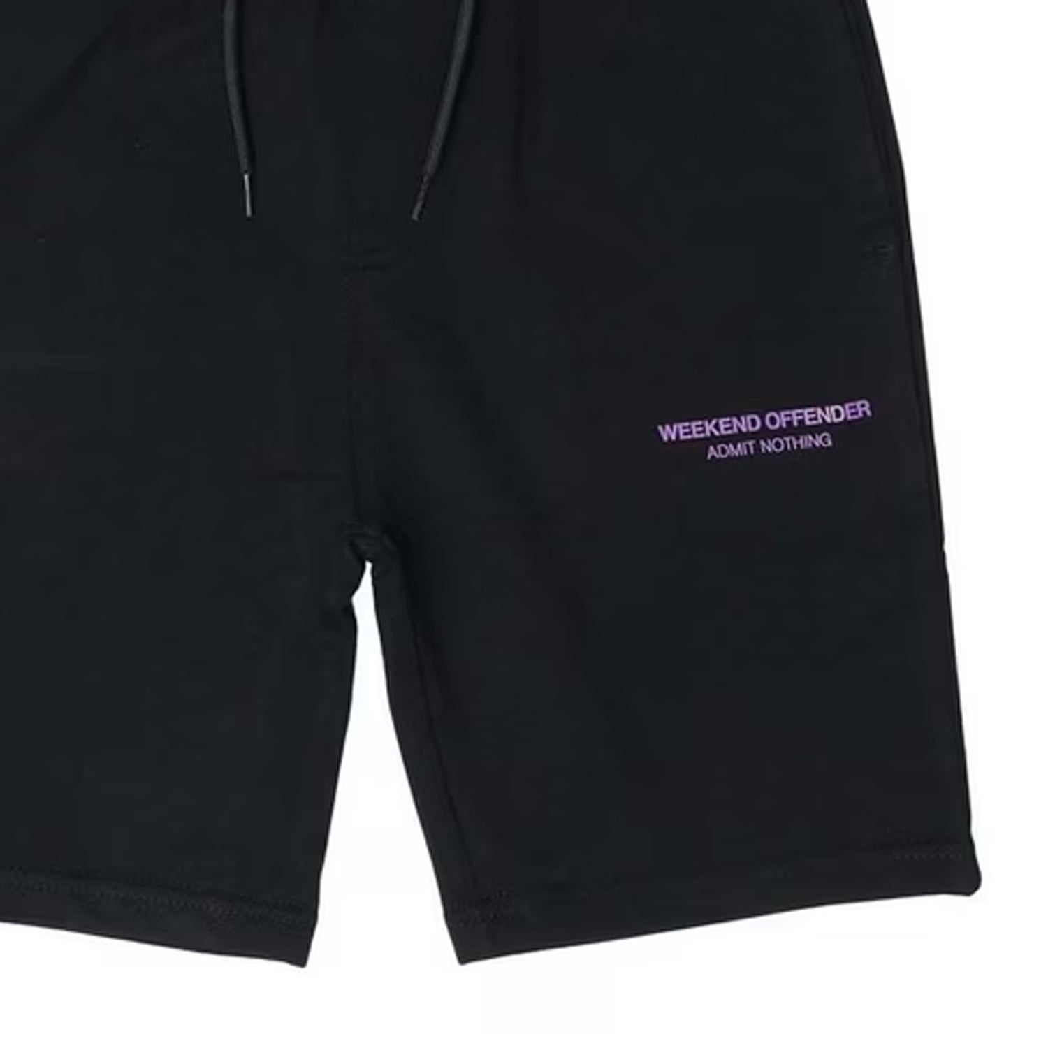 Black - Side - Weekend Offender Boys Cascade Jersey Regular Shorts