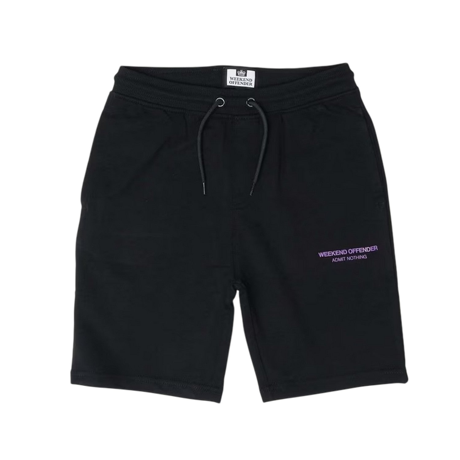 Black - Front - Weekend Offender Boys Cascade Jersey Regular Shorts