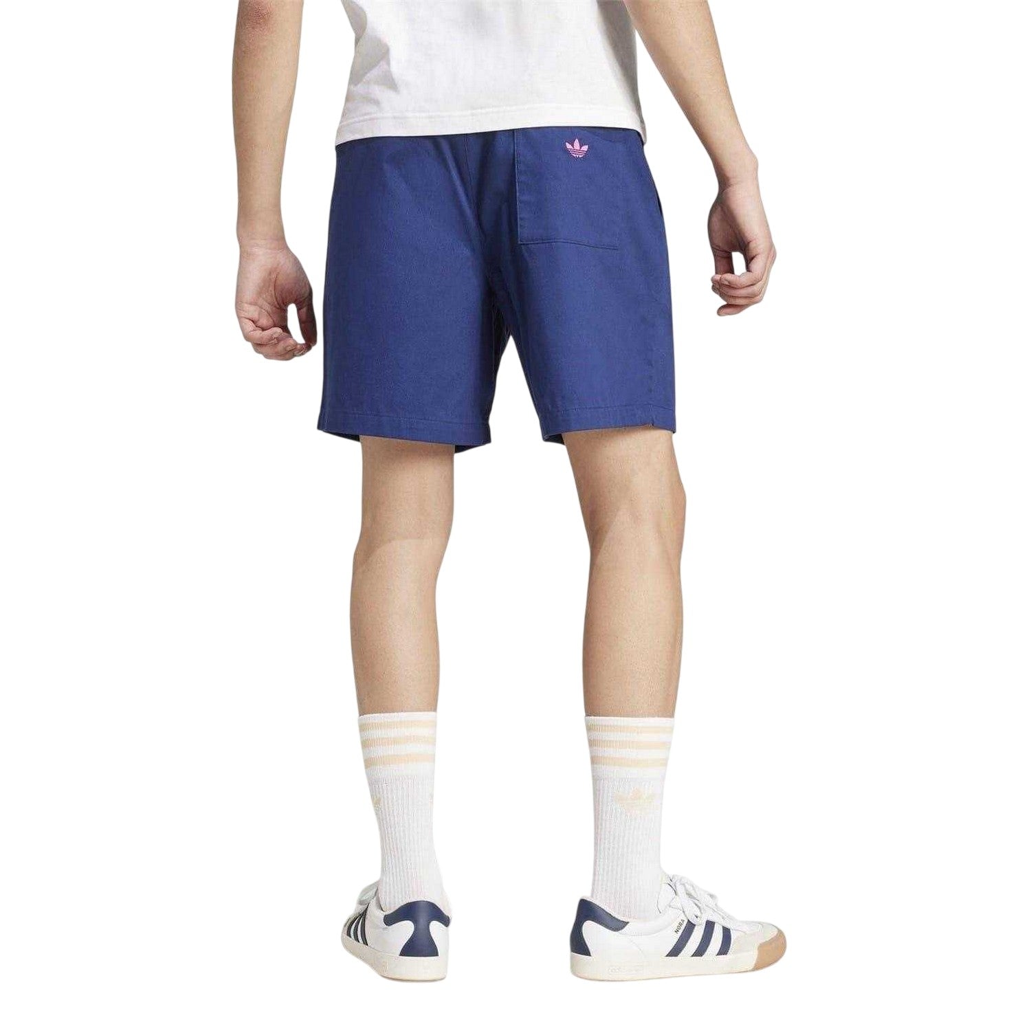 Dark Blue - Back - Adidas Mens Originals Fleece Embroidered Logo Goalkeeper Shorts