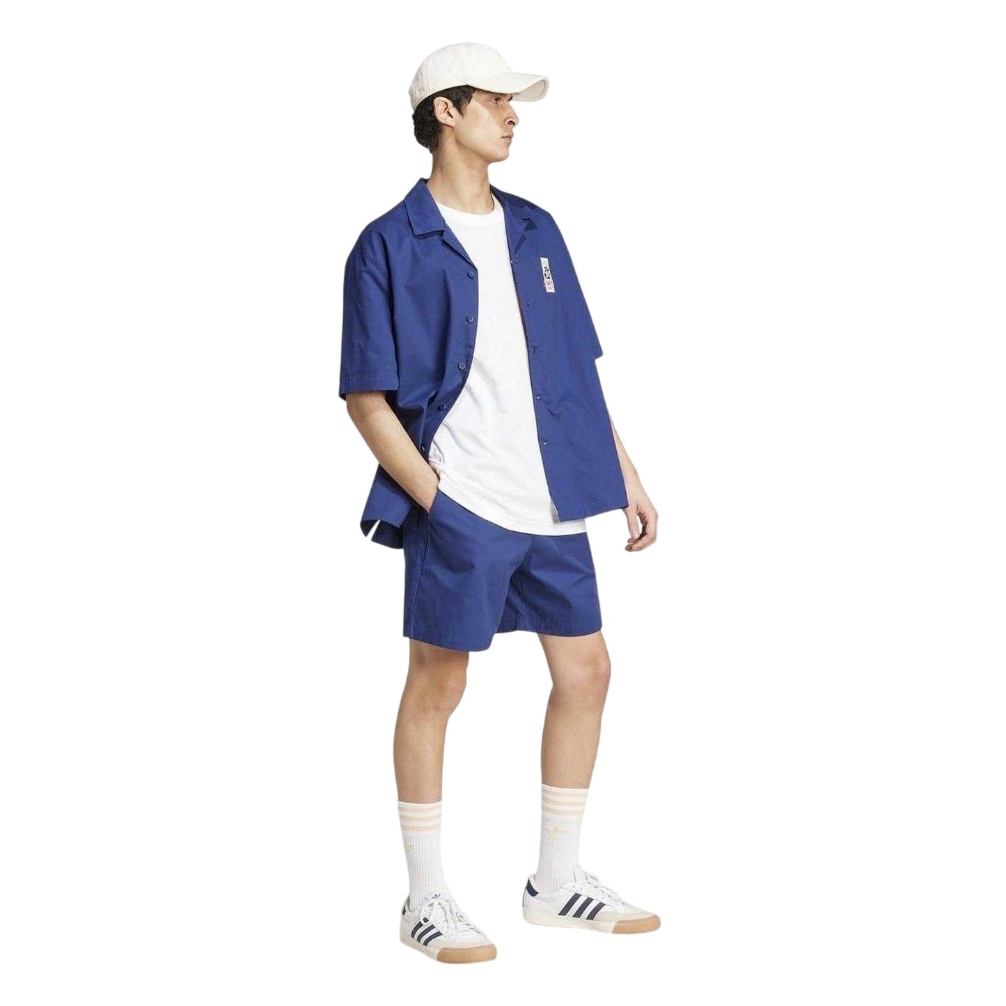 Dark Blue - Lifestyle - Adidas Mens Originals Fleece Embroidered Logo Goalkeeper Shorts