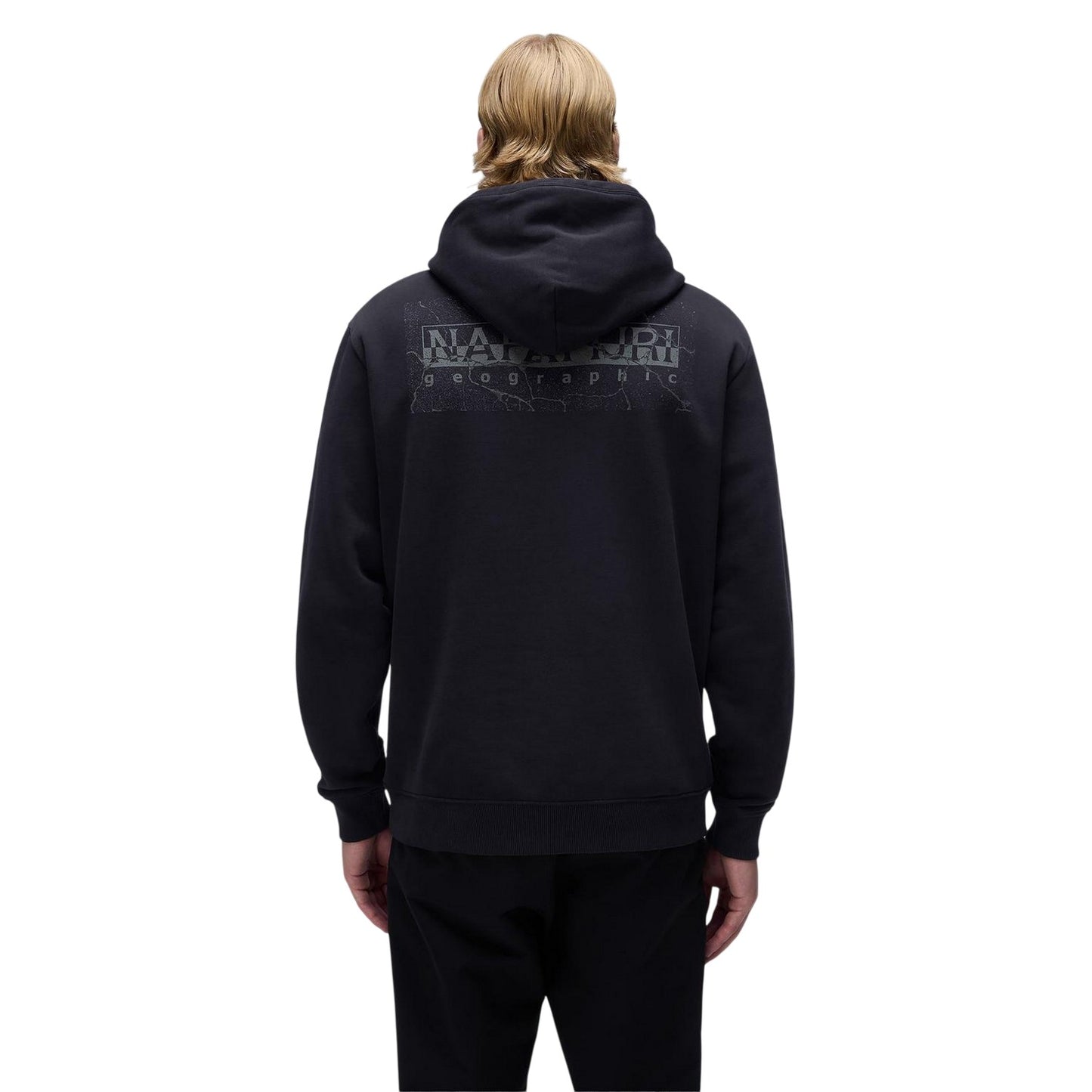 Black - Back - Napapijri Mens Albula Logo Hoodie