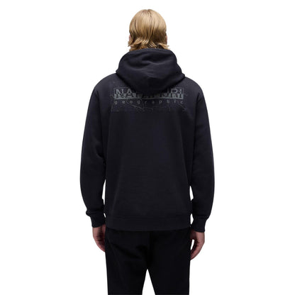 Black - Back - Napapijri Mens Albula Logo Hoodie
