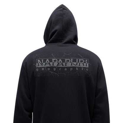 Black - Lifestyle - Napapijri Mens Albula Logo Hoodie