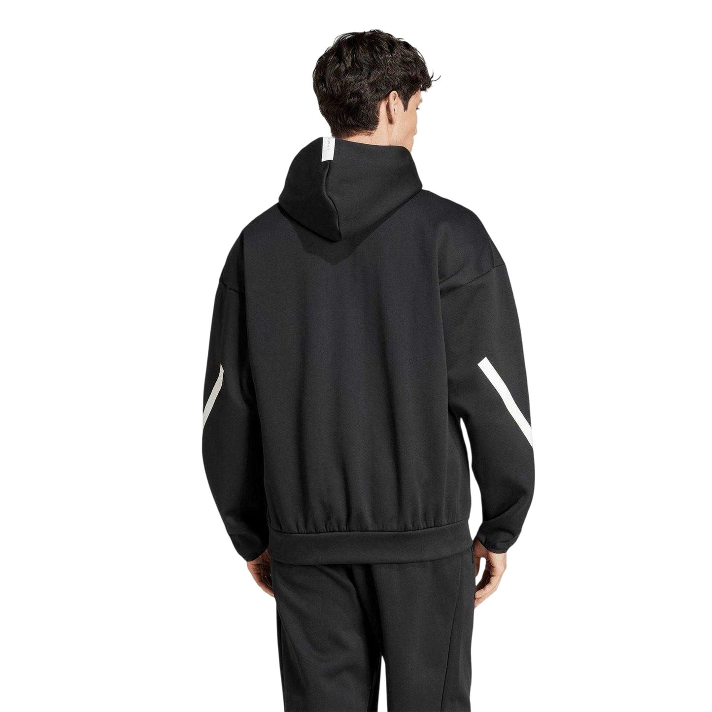 Black - Back - Adidas Mens Z.N.E. Fleece Full Zip Hoodie