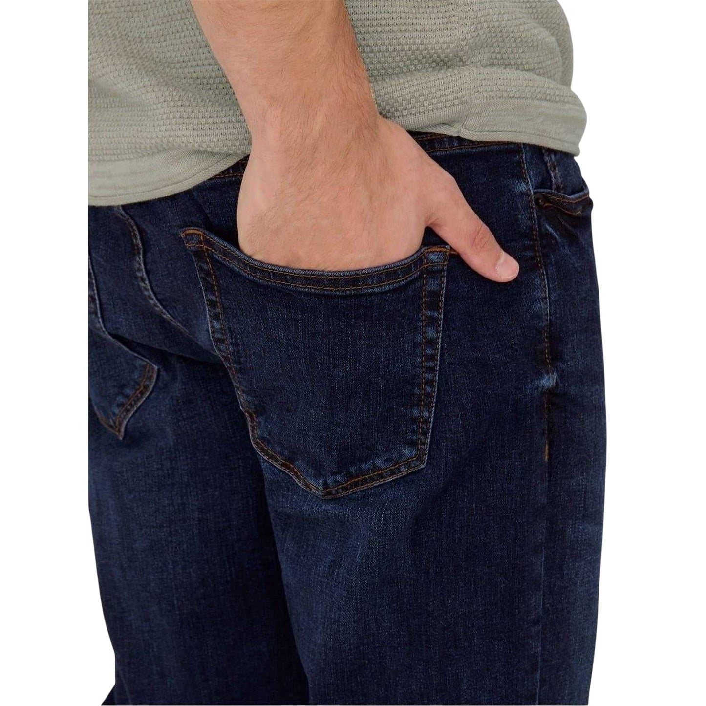 Dark Blue - Side - Only Mens 5 Pockets Tapered Jeans
