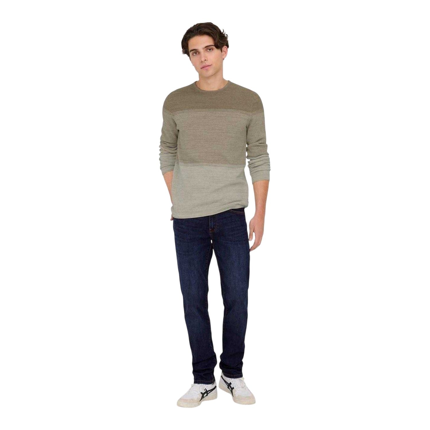Dark Blue - Lifestyle - Only Mens 5 Pockets Tapered Jeans