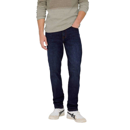Dark Blue - Front - Only Mens 5 Pockets Tapered Jeans