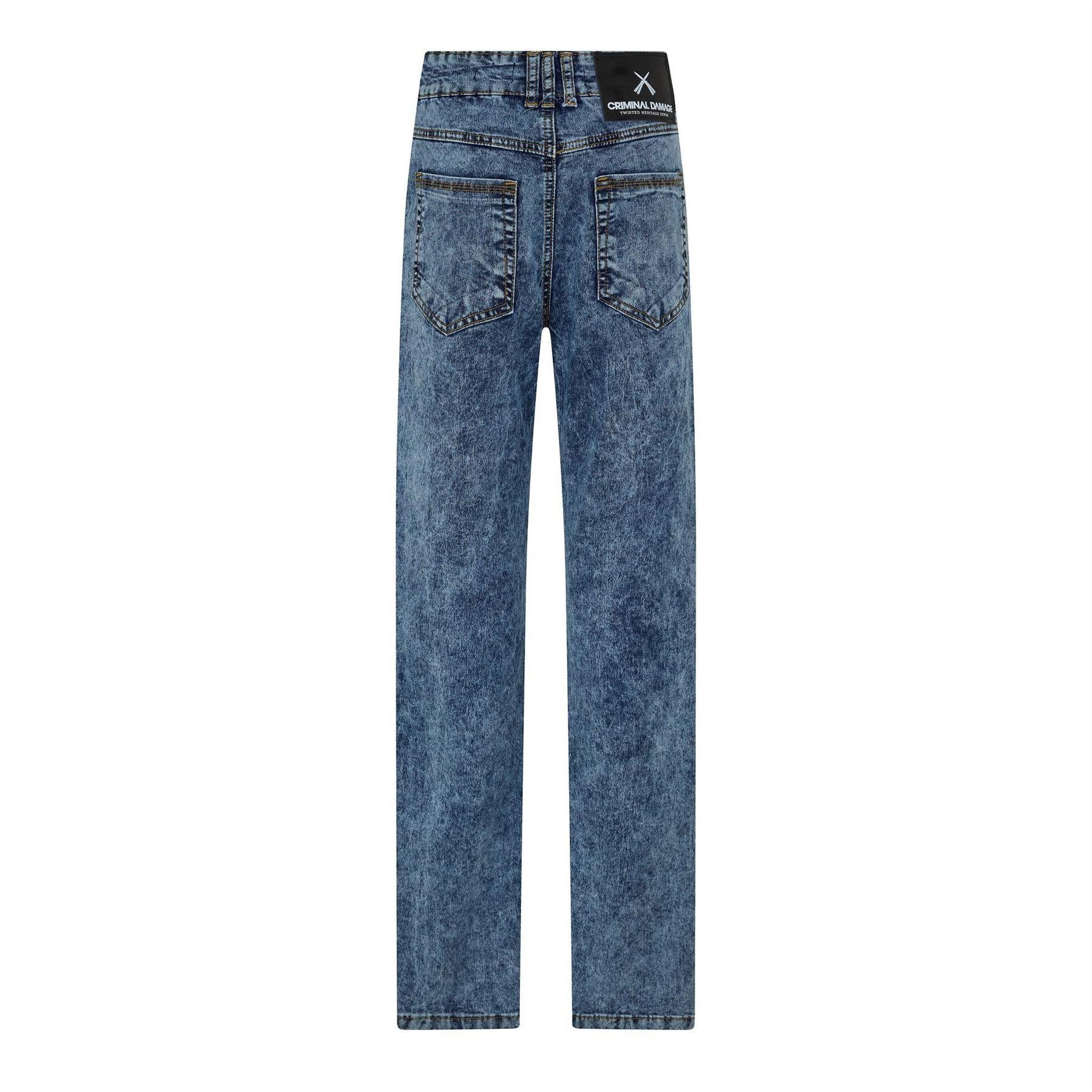 Indigo - Back - Criminal Damage Womens-Ladies SOS Skinny Jeans