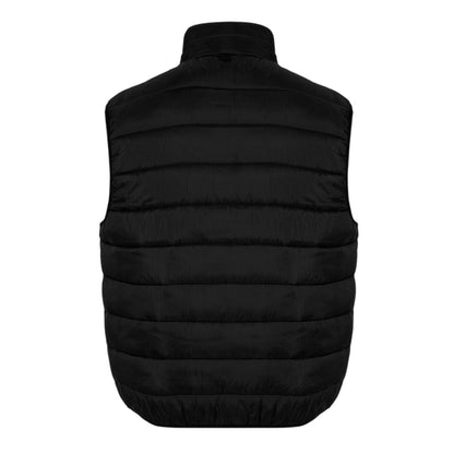 Black - Back - Original Penguin Mens Embroidered Logo Quilted Gilet