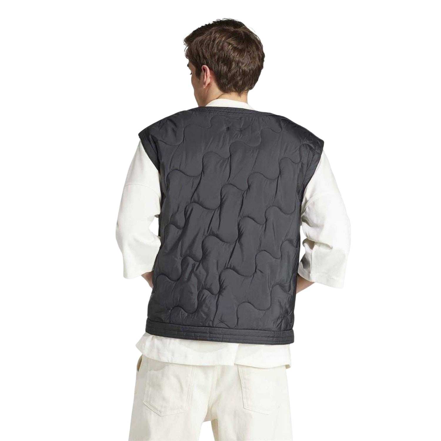 Black - Back - Adidas Mens Nuganic Insulated Lightweight Jacket