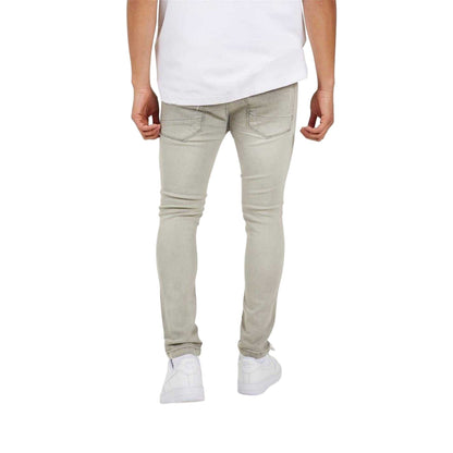 Blue - Back - Brave Soul Mens Distressed Skinny Jeans