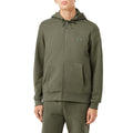 Green - Front - Lacoste Mens Organic Cotton Full Zip Hoodie