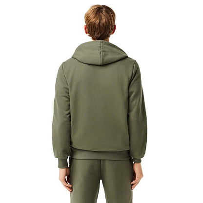 Green - Back - Lacoste Mens Organic Cotton Full Zip Hoodie