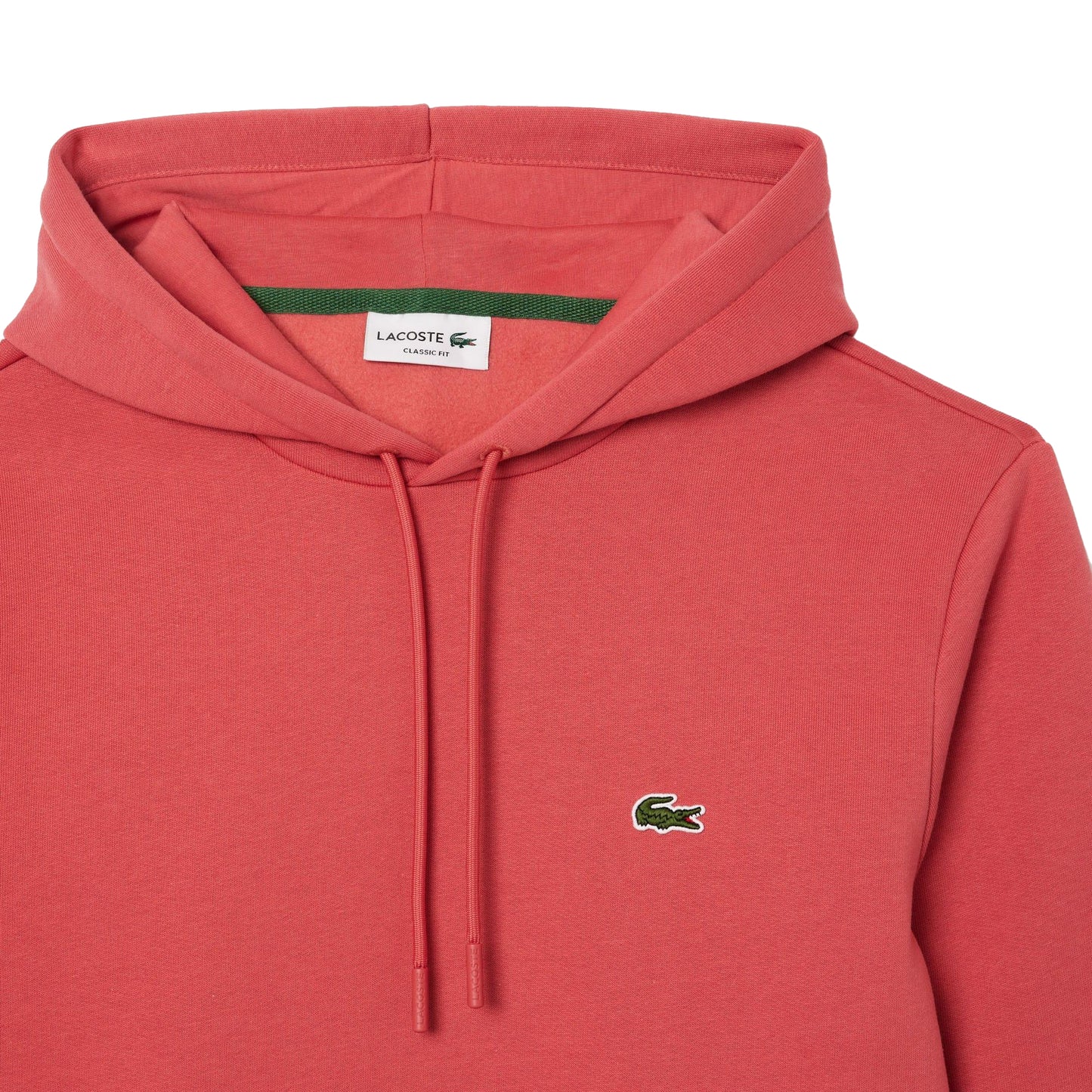Red - Side - Lacoste Mens Organic Cotton Full Zip Hoodie