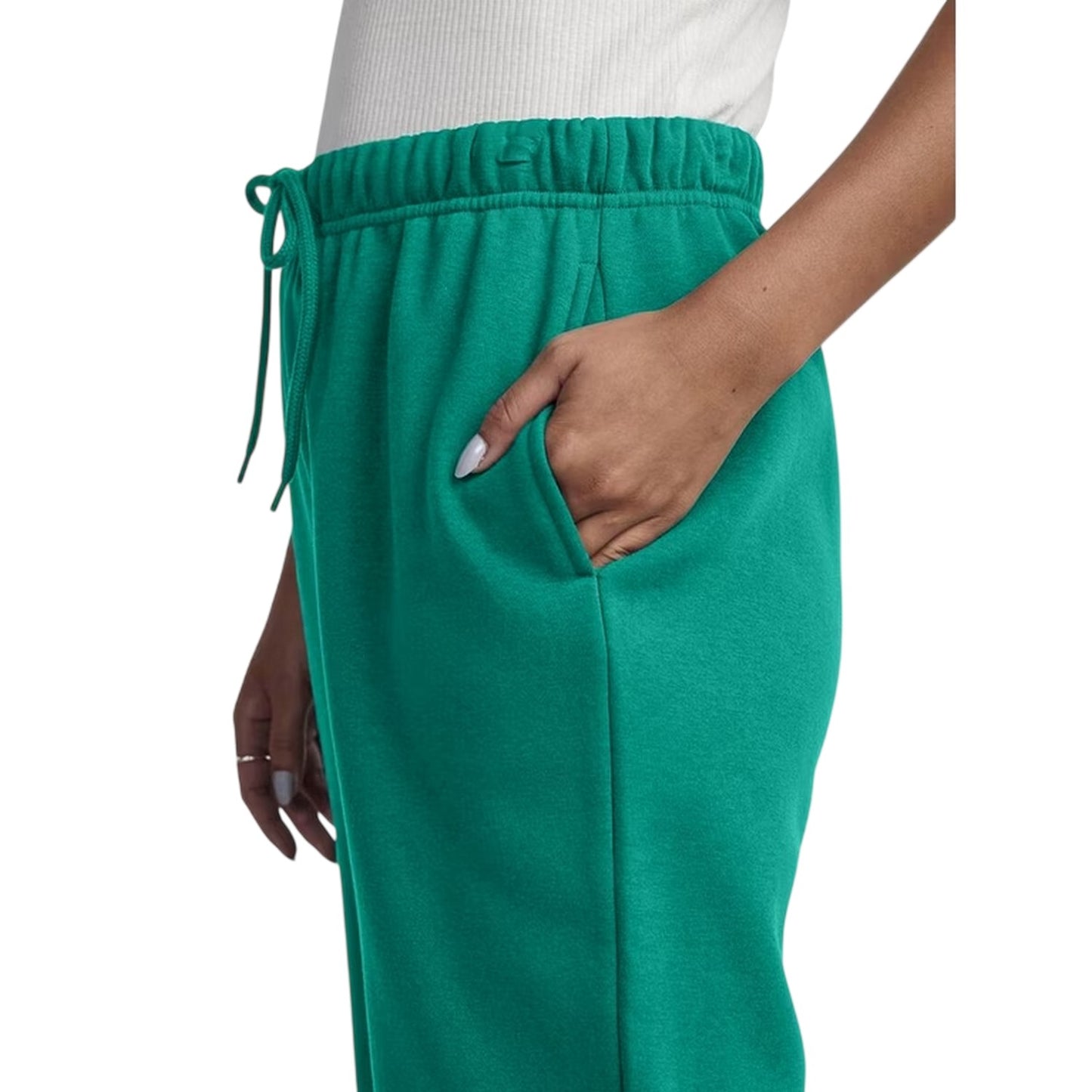 Green - Side - Pieces Womens-Ladies Heavyweight Jogging Bottoms