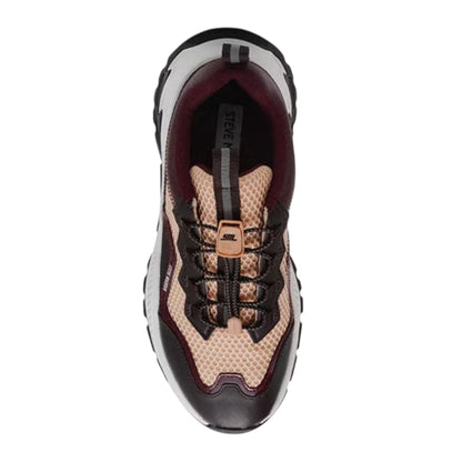 Brown-Wine - Lifestyle - Steve Madden Womens-Ladies Android Lace Up Trainers