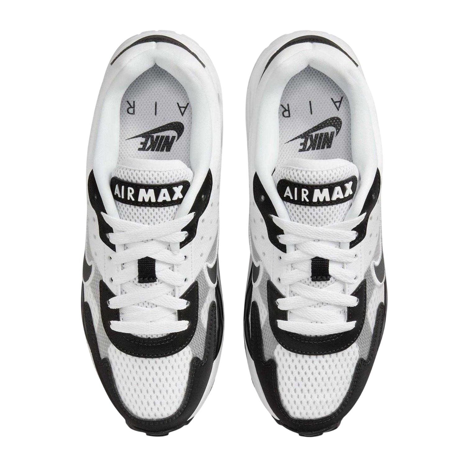 White-Black-Purple - Lifestyle - Nike Childrens-Kids Air Max Leather Lace Up Trainers