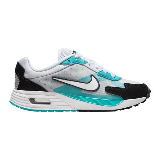 White-Blue - Front - Nike Childrens-Kids Air Max Leather Lace Up Trainers