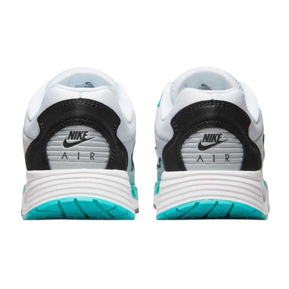 White-Blue - Back - Nike Childrens-Kids Air Max Leather Lace Up Trainers