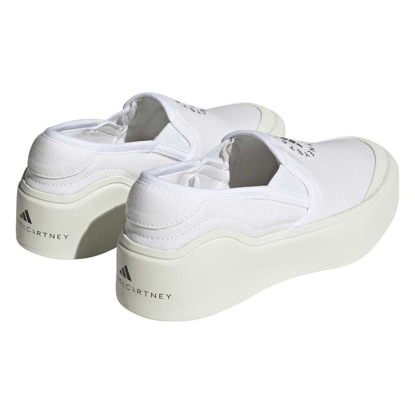 White - Back - Adidas Mens Stella McCartney Canvas Low Shoes