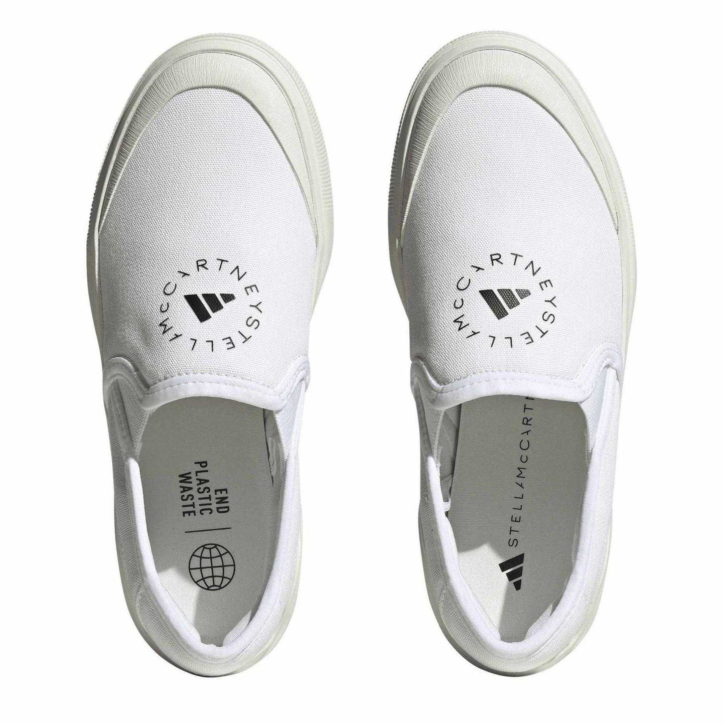 White - Lifestyle - Adidas Mens Stella McCartney Canvas Low Shoes
