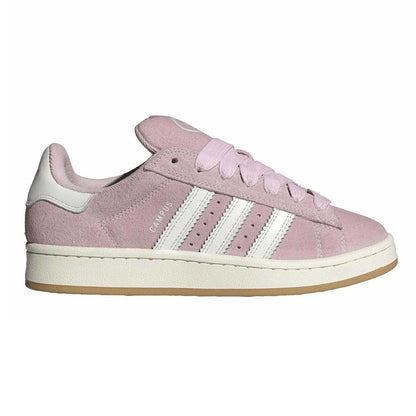 White - Front - Adidas Womens-Ladies Campus 00s Suede Trainers