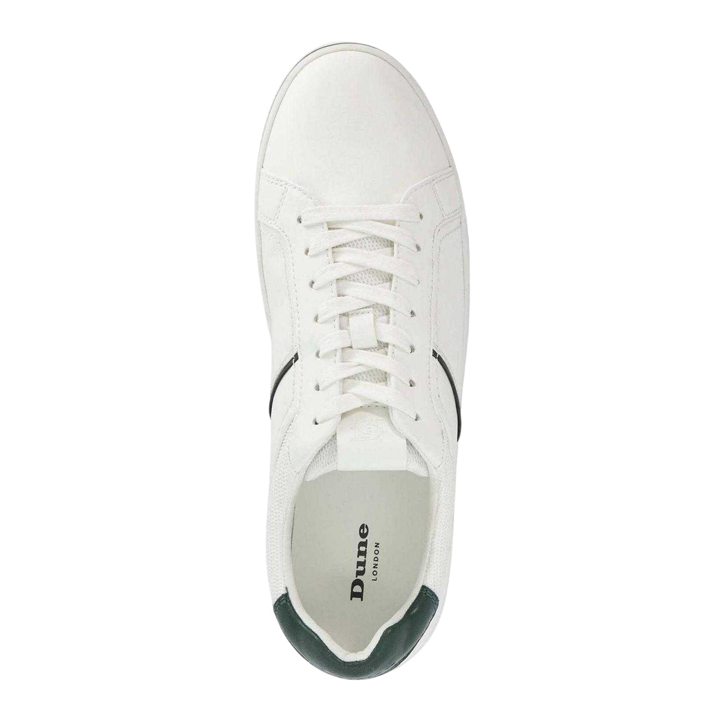 White - Lifestyle - Dune London Mens Tazzy Logo Trainers