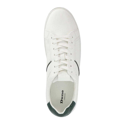 White - Lifestyle - Dune London Mens Tazzy Logo Trainers