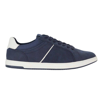 Navy - Front - Dune London Mens Tazzy Logo Trainers