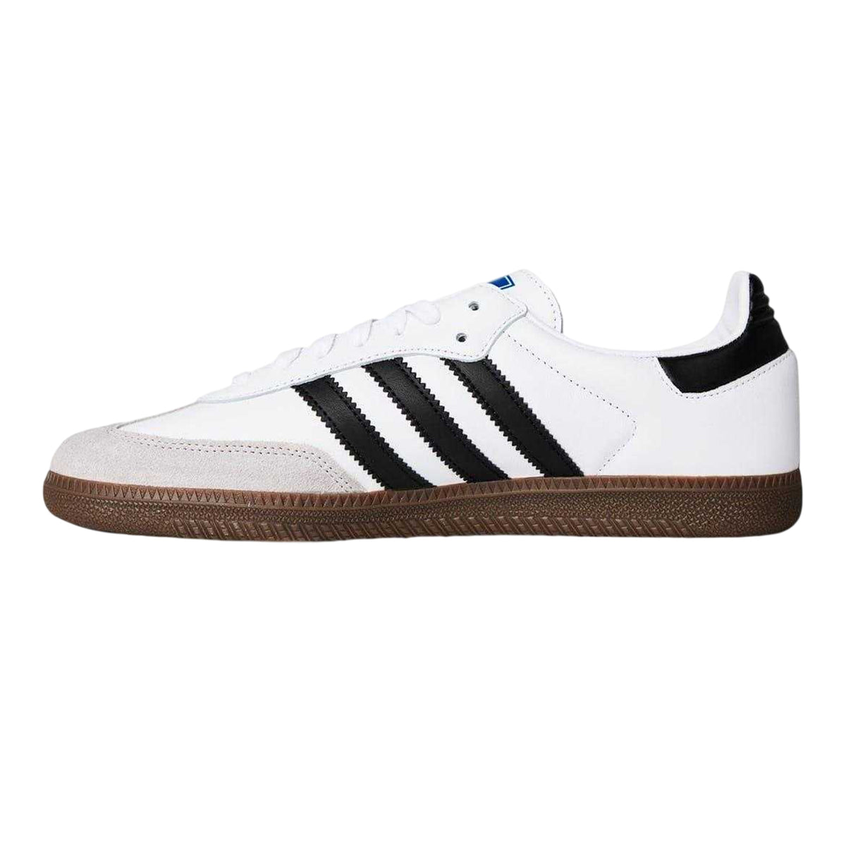 White-Black - Side - Adidas Mens Samba OG 3 Stripes Leather Trainers