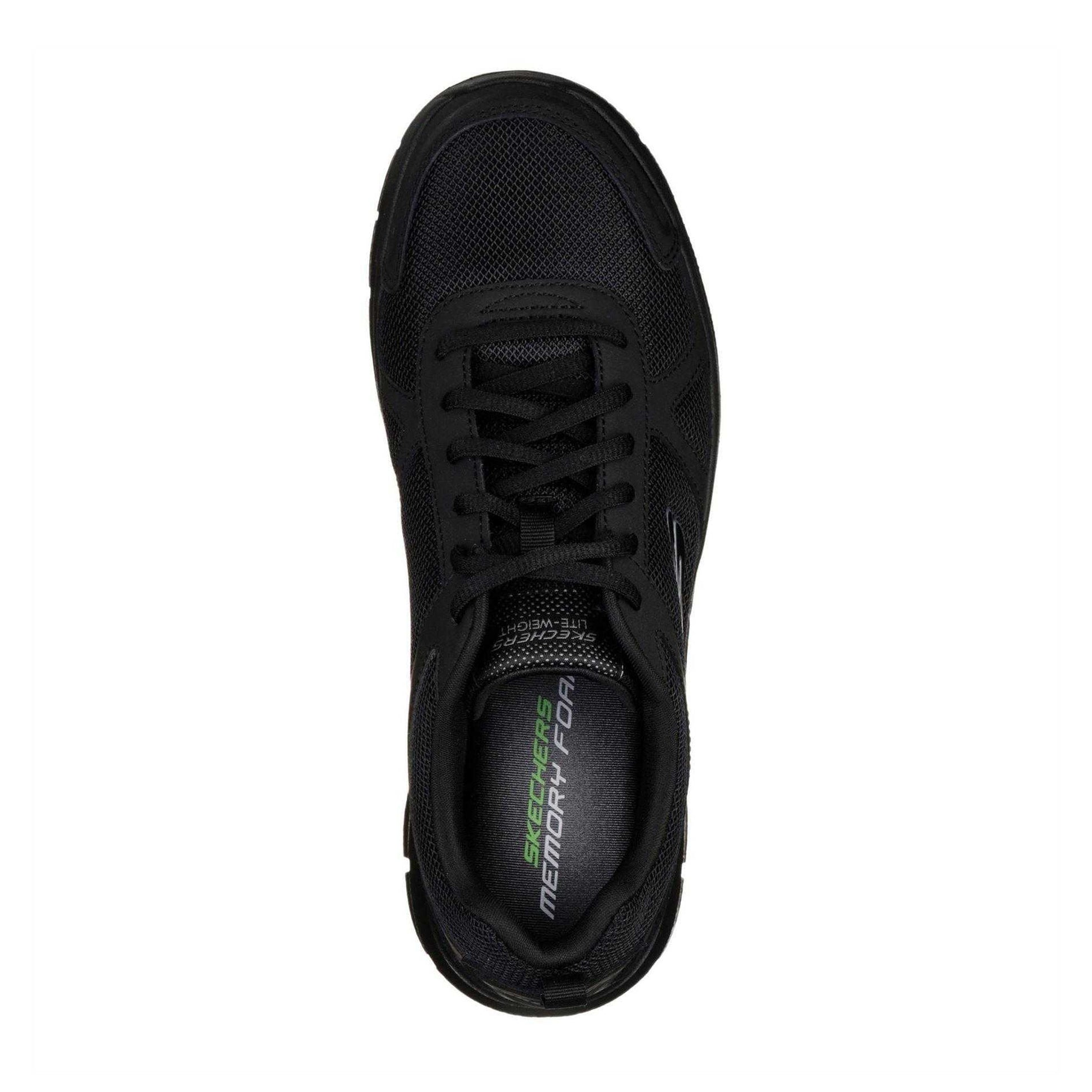 Black - Side - Skechers Mens Memory Foam Trainers