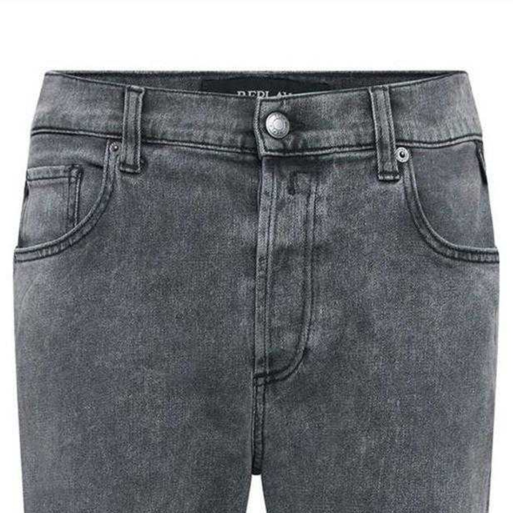 Grey - Side - Replay Mens Maijke Straight Jeans