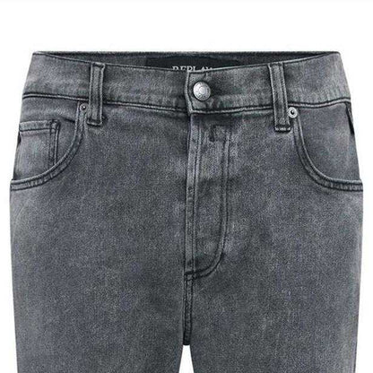 Grey - Side - Replay Mens Maijke Straight Jeans