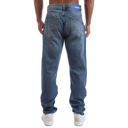 Navy - Back - Hugo Mens Jonah Denim Slim Jeans