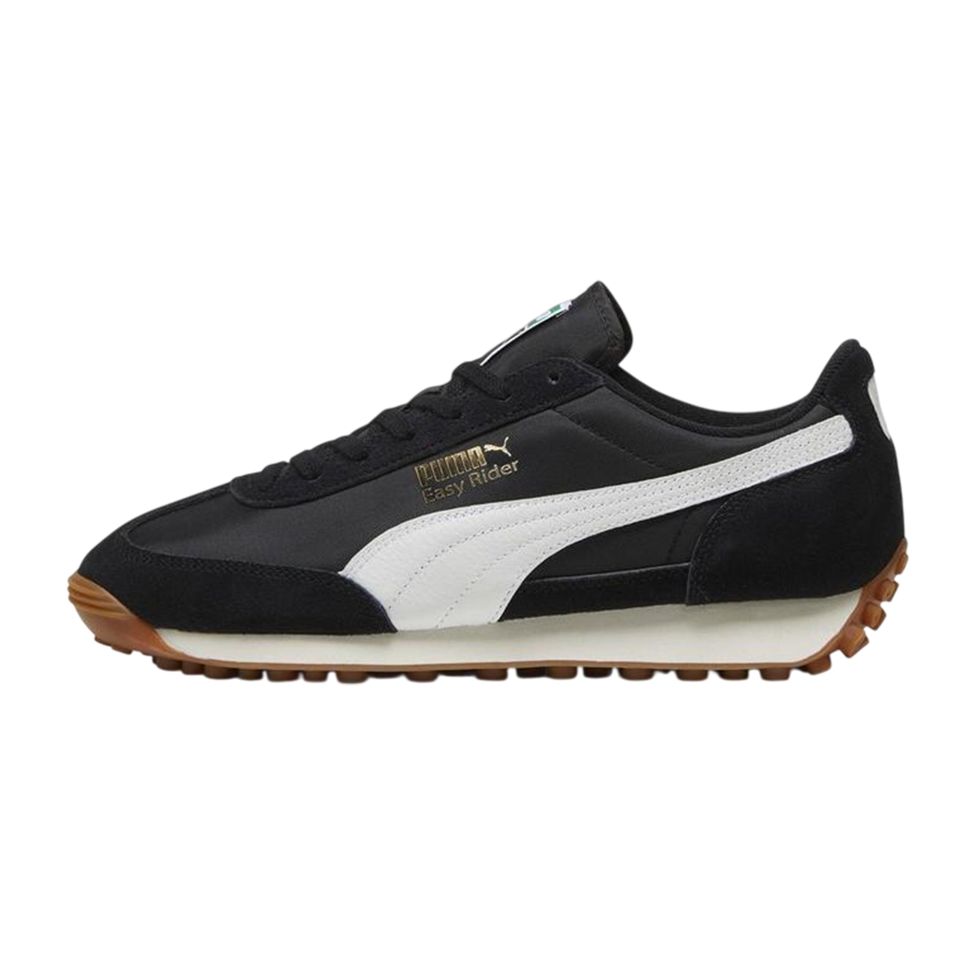 Black-White - Back - Puma Mens Easy Rider Vintage Leather Low Trainers