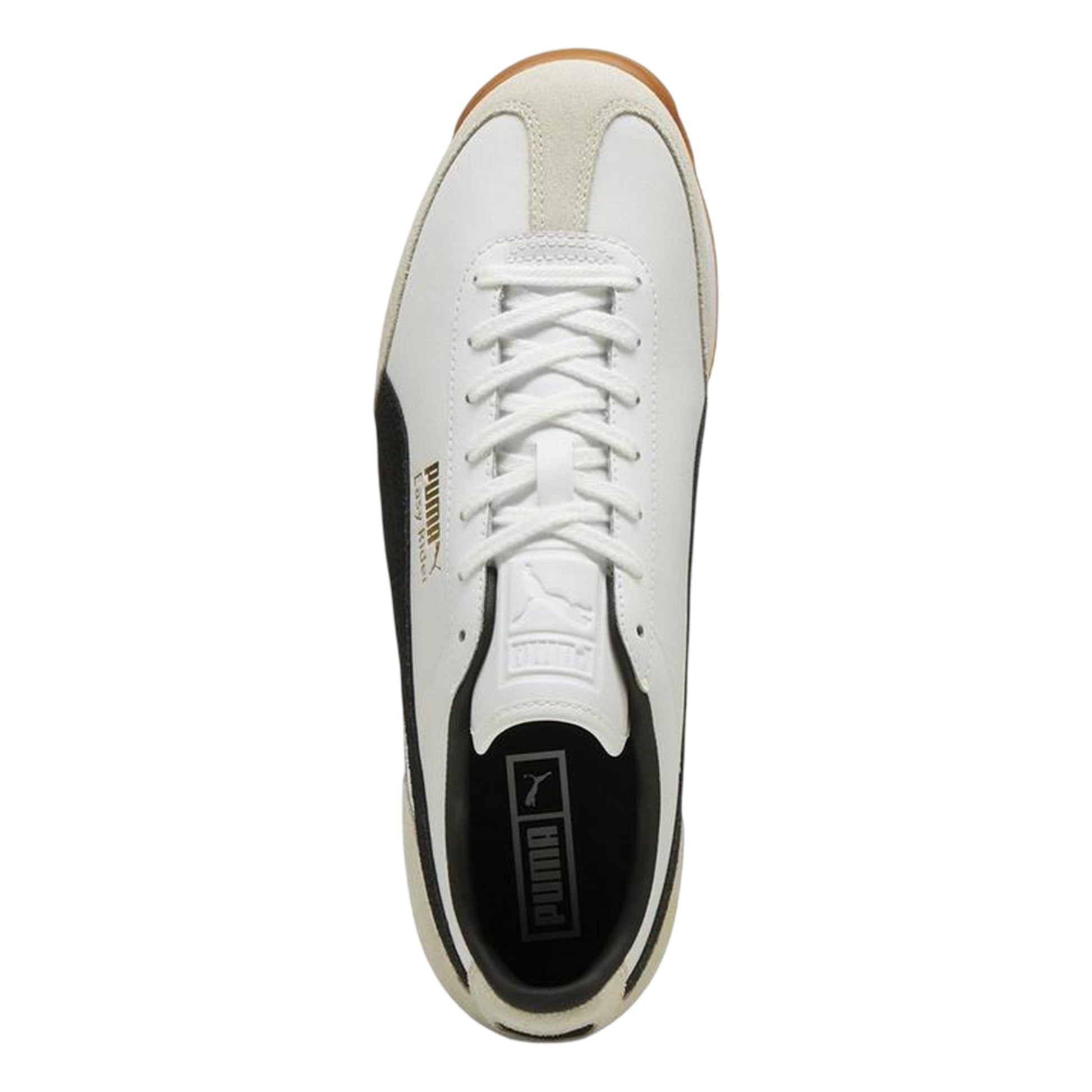 White-Black - Side - Puma Mens Easy Rider Vintage Leather Low Trainers