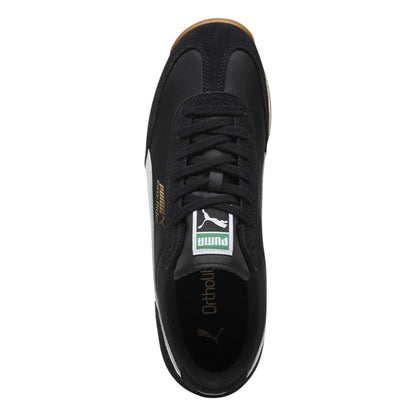 Black-White - Side - Puma Mens Easy Rider Vintage Leather Low Trainers