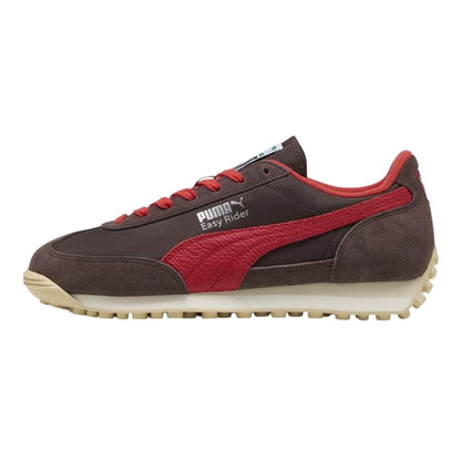 Chocolate-Apple - Back - Puma Mens Easy Rider Vintage Leather Low Trainers