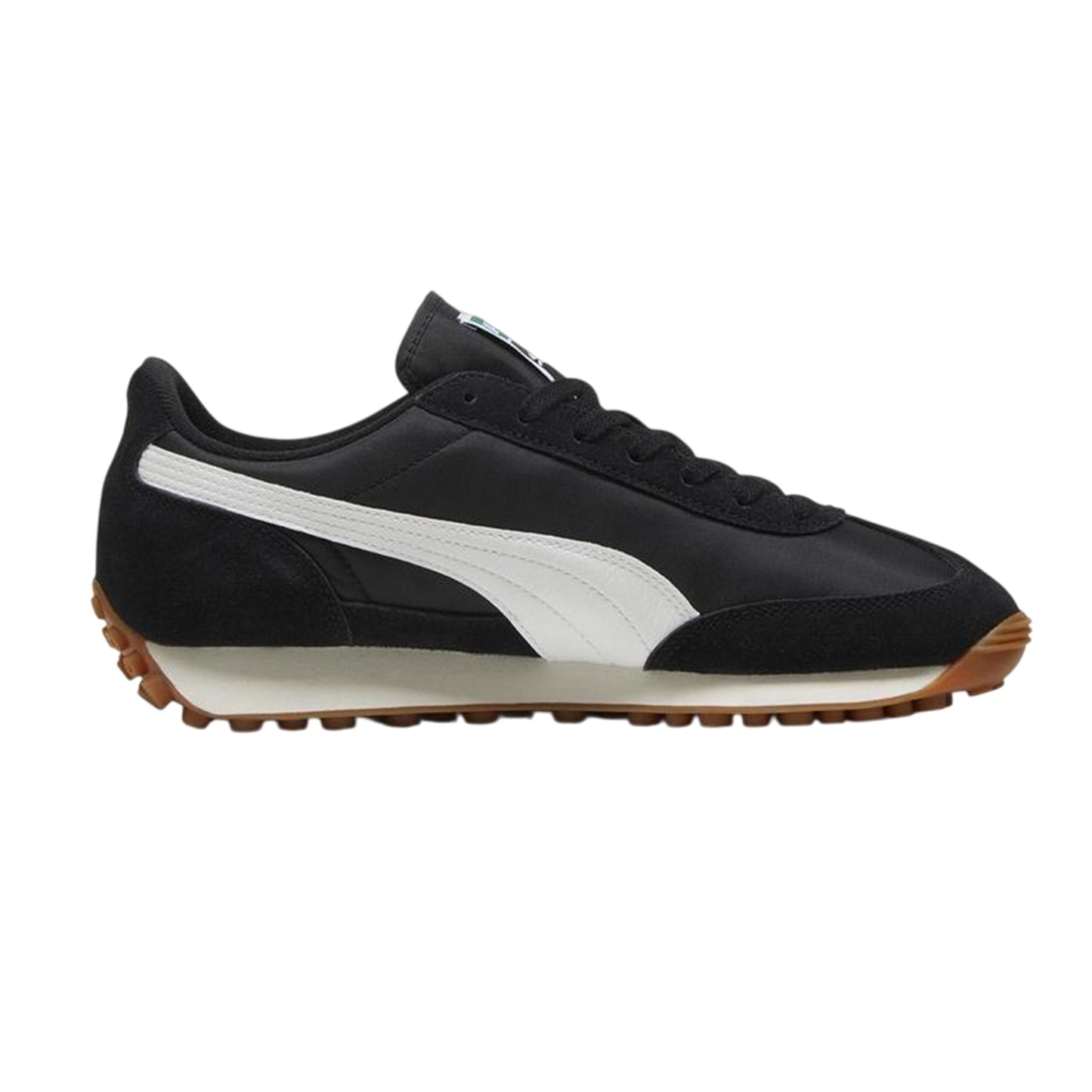 Black-White - Front - Puma Mens Easy Rider Vintage Leather Low Trainers