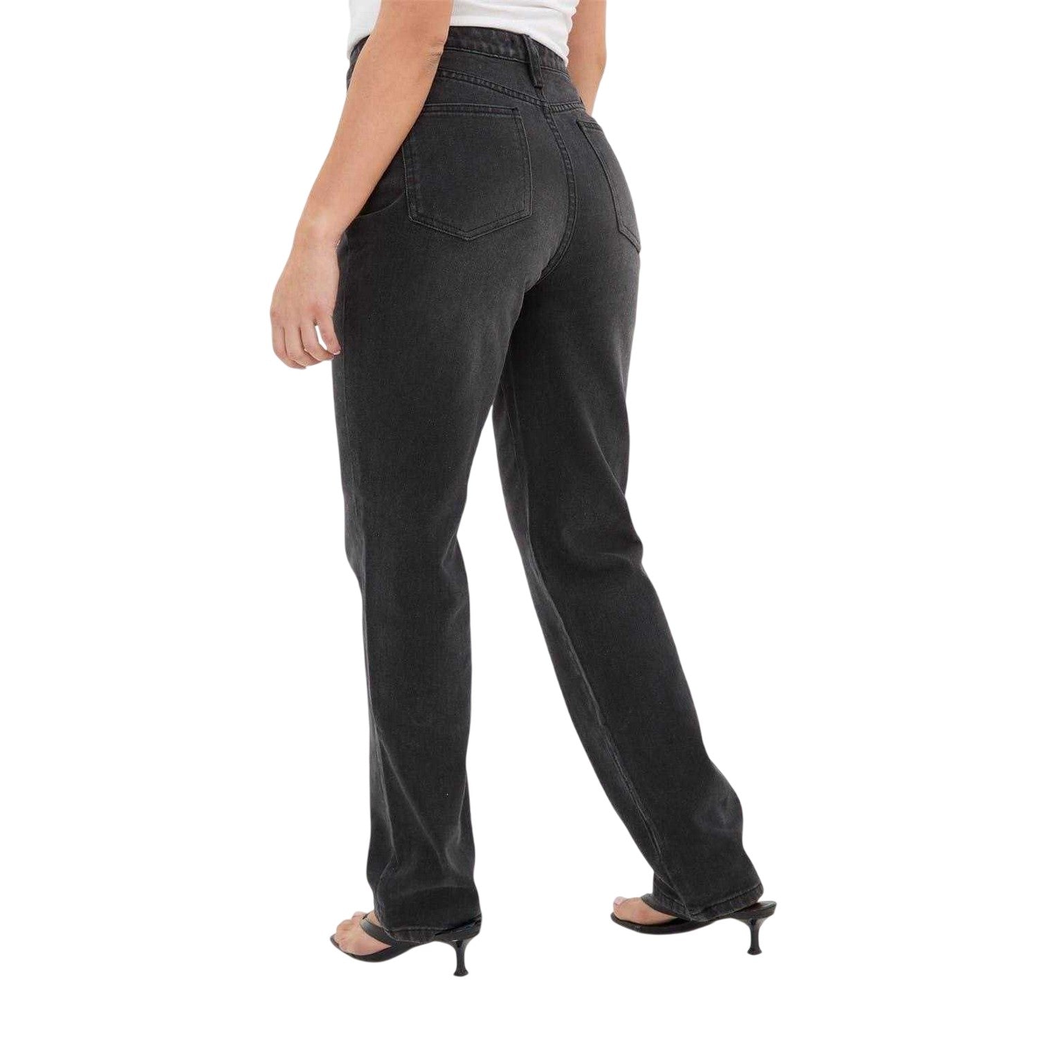 Black - Back - I Saw It First Womens-Ladies Denim Jeans