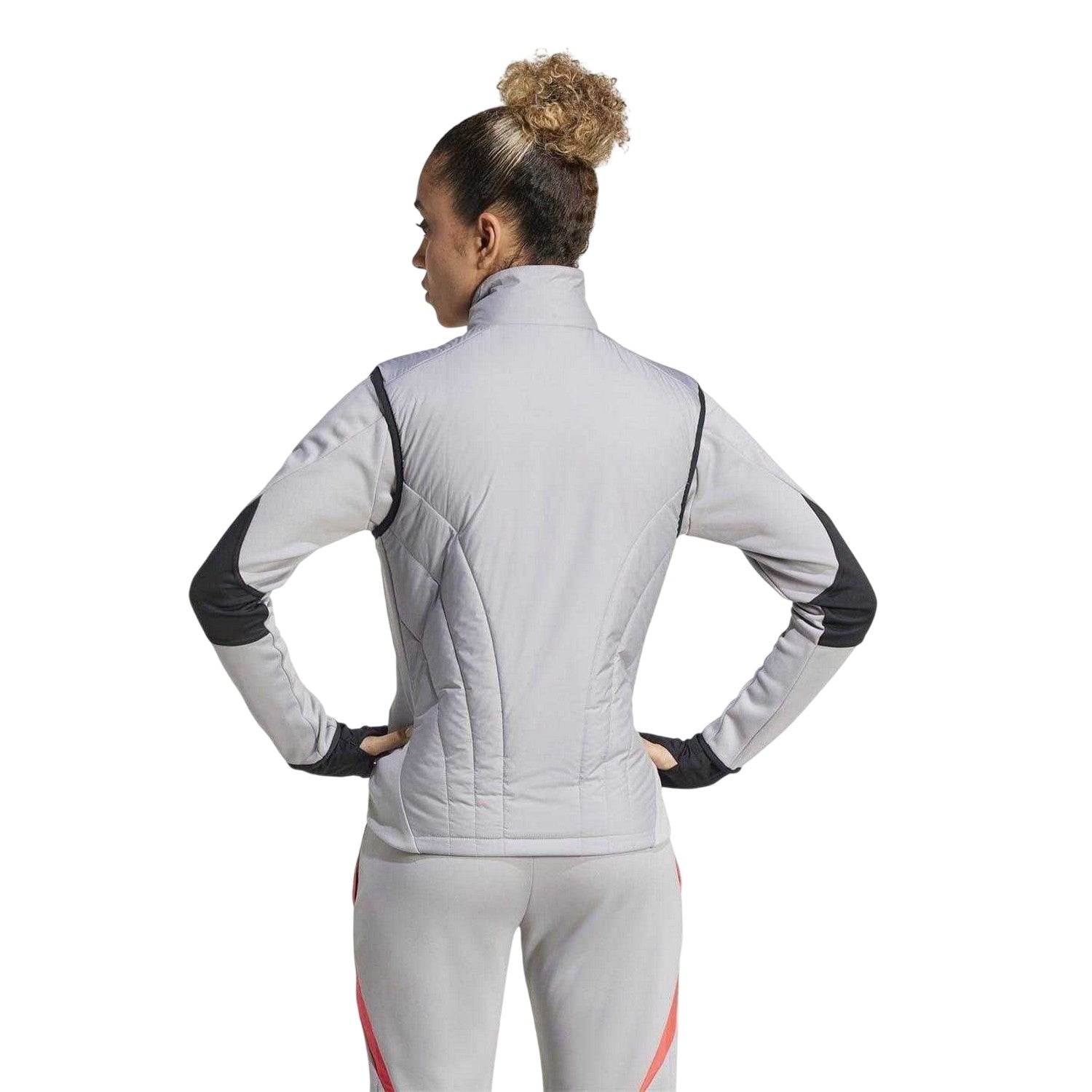 Light Grey-Orange - Back - Adidas Womens-Ladies Tiro 24 Competition Gilet