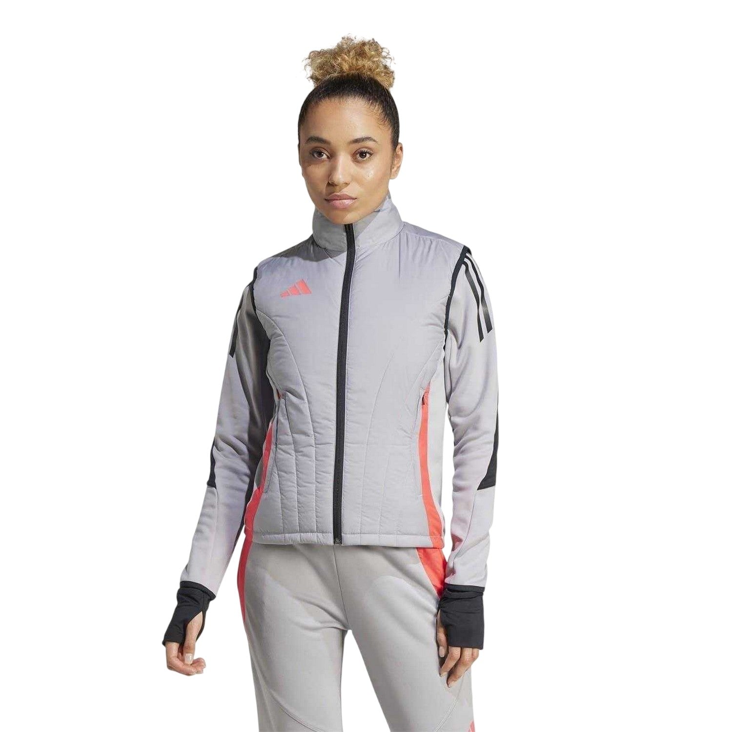 Light Grey-Orange - Lifestyle - Adidas Womens-Ladies Tiro 24 Competition Gilet