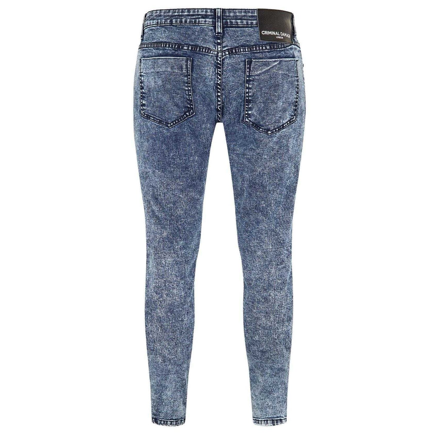 Indigo - Back - Criminal Damage Womens-Ladies Skinny Jeans