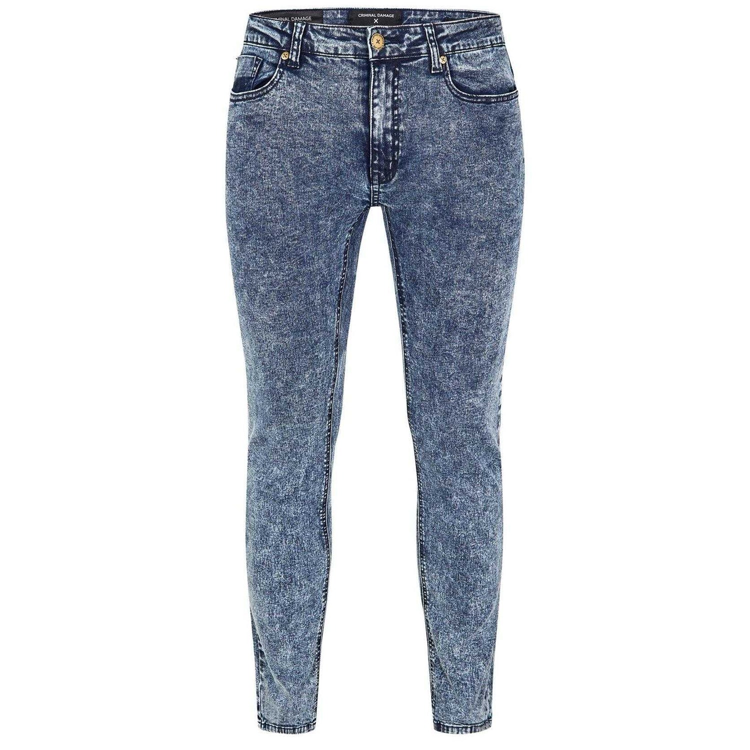 Indigo - Front - Criminal Damage Womens-Ladies Skinny Jeans
