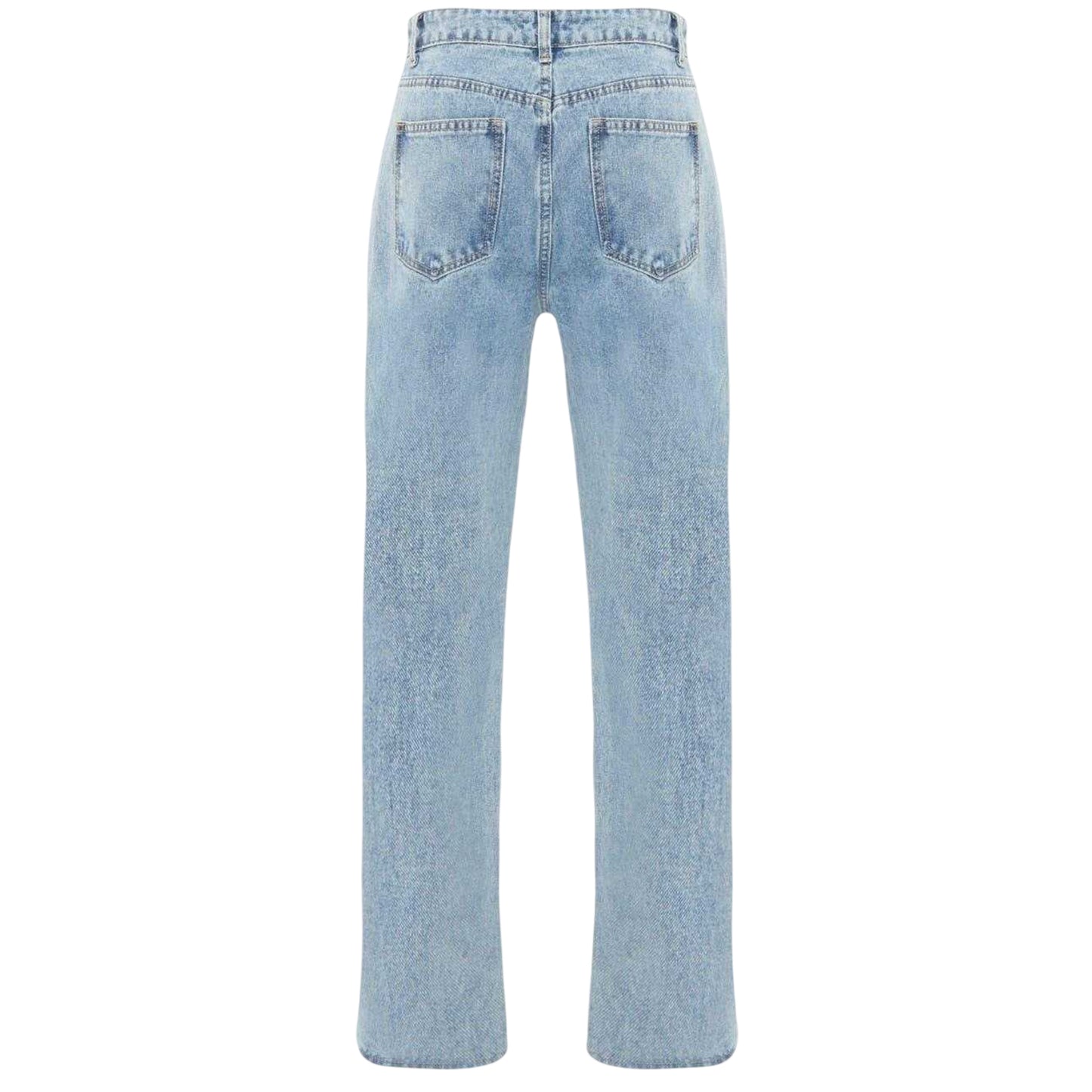 Mid Blue - Back - I Saw It First Womens-Ladies Mom Jeans