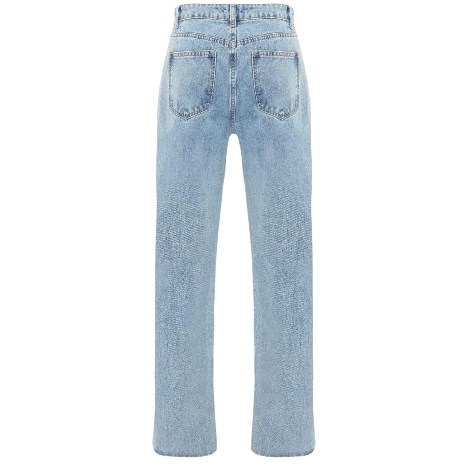 Mid Blue - Back - I Saw It First Womens-Ladies Mom Jeans
